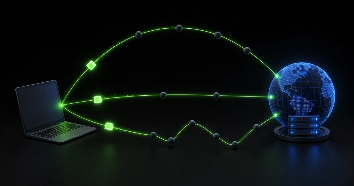 Network packets travel along routes of different lengths and arrive after different delays